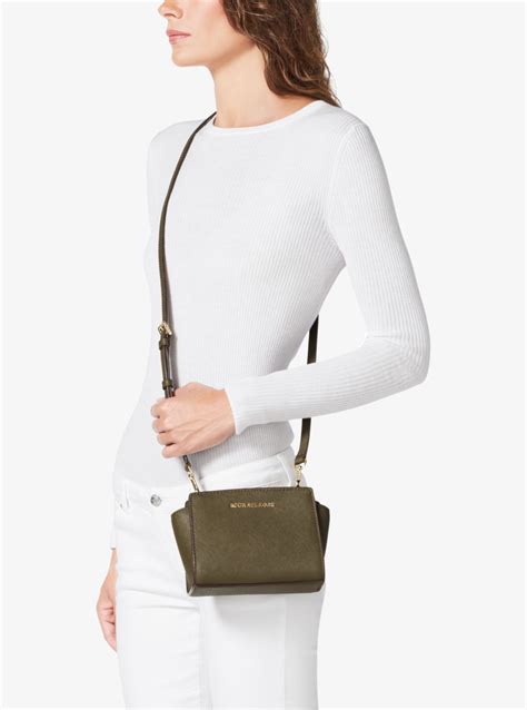 michael michael kors selma mini messenger crossbody bag|selma mini crossbody bag.